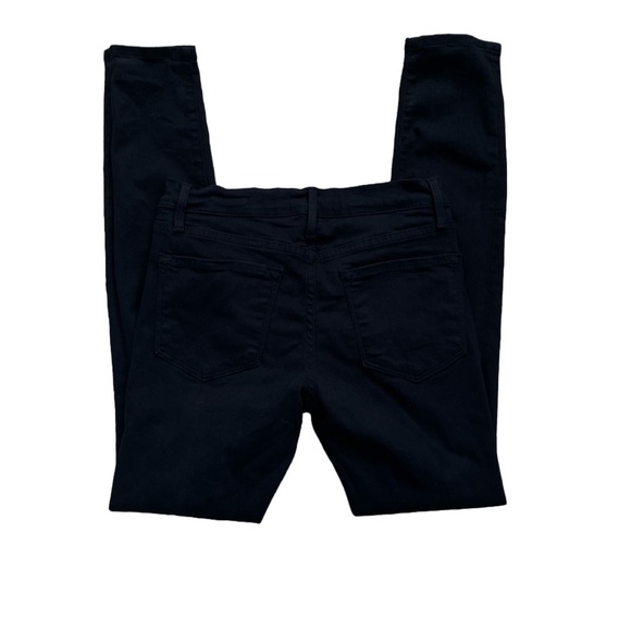 Frame Denim Le Skinny de Jeanne Distressed Ripped Black Jeans Film Noir Size 26 - Picture 10 of 14
